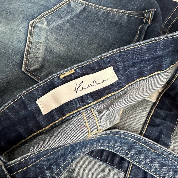 NWT KanCan Distressed Denim Overalls Size XL Dark Wash Jeans Open Back - Picture 5 of 10